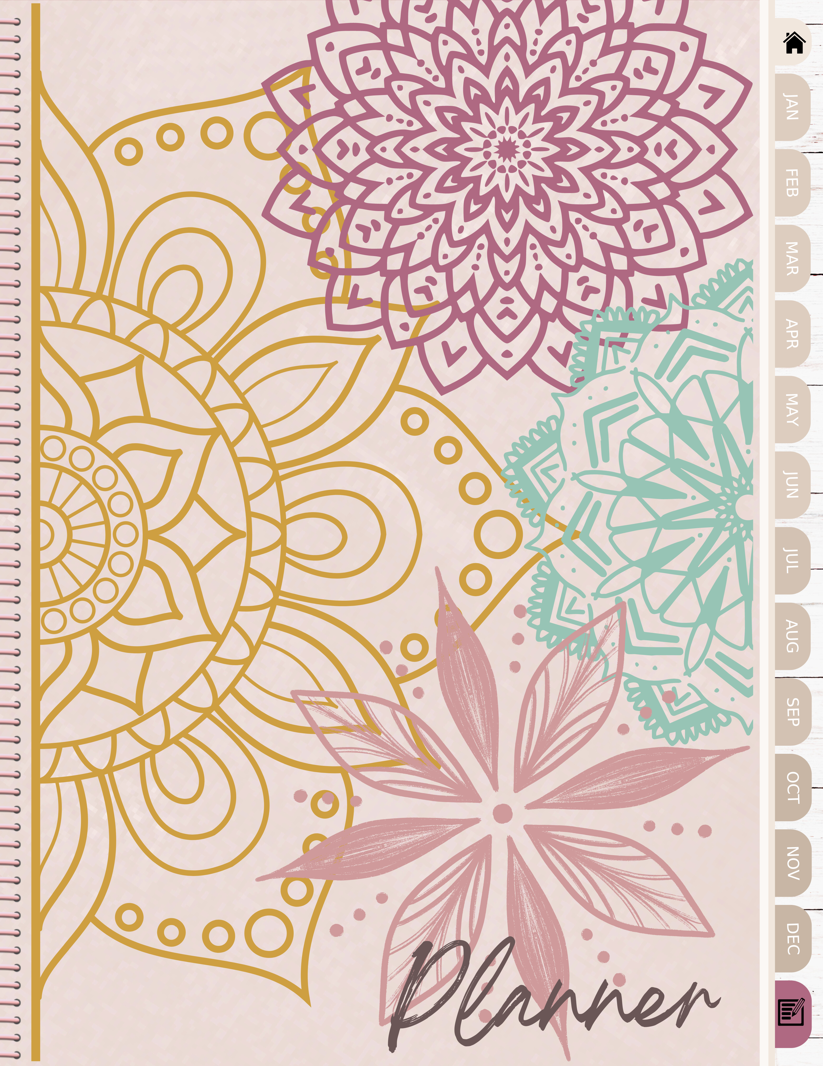 Mandala Flowers: Digital Planner