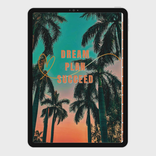 Sunset Serenity: Palm Tree Paradise Planner